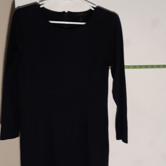 J. Crew cotton knit fitted dress dark Navy 8p 8 p petite Coastal Classic preppy - Picture 10 of 11